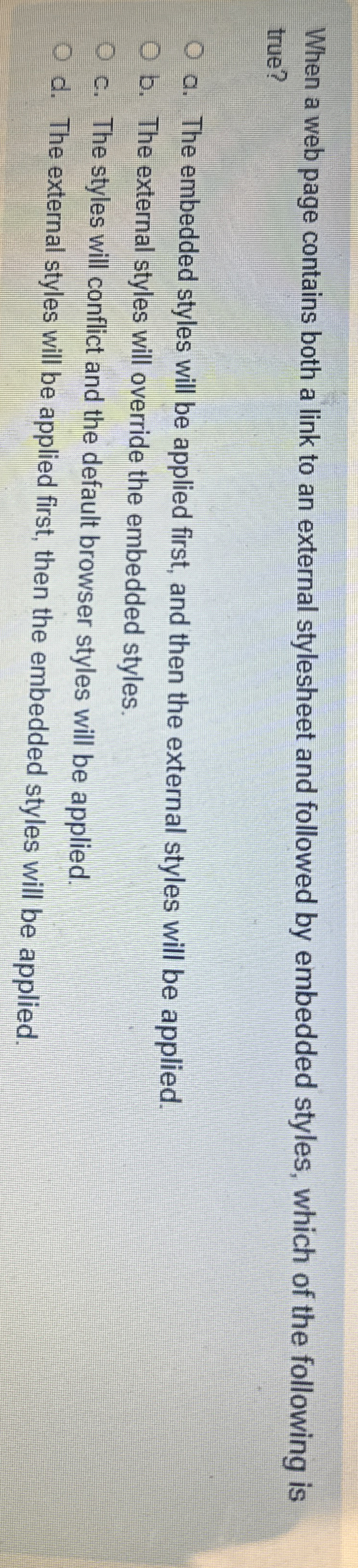 When a web page contains both a link to an