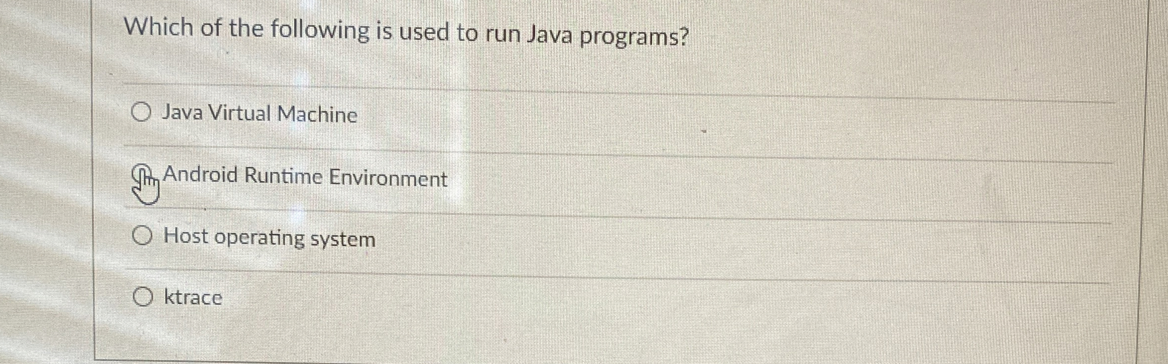Which of the following is used to run Java