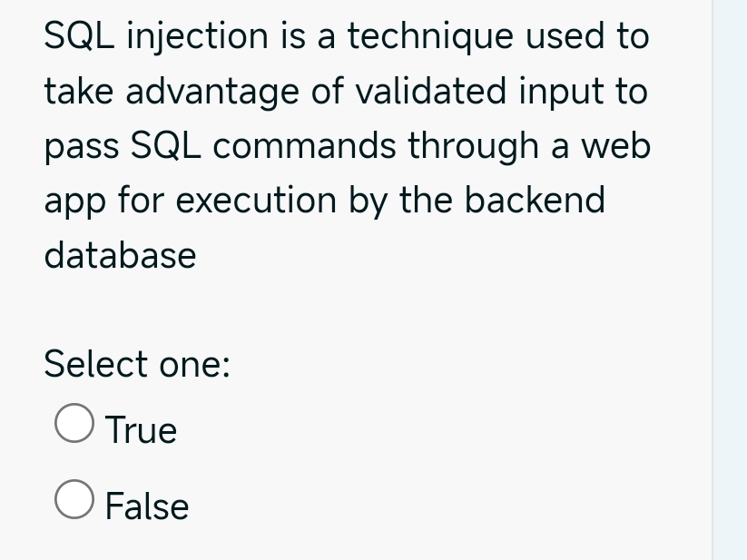SQL injection is a technique used to take