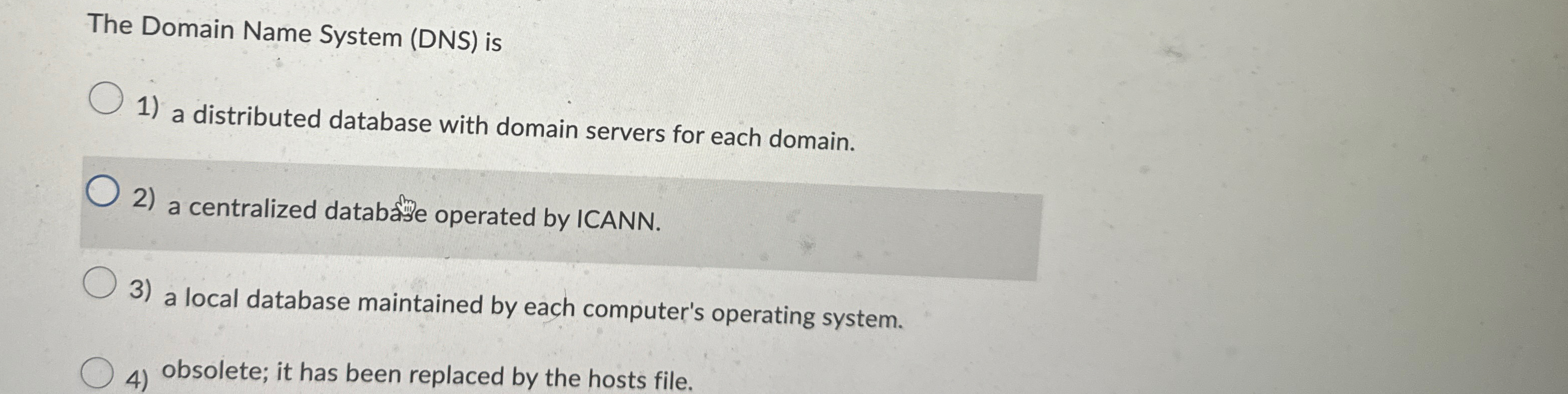 The Domain Name System ( DNS ) is a distributed