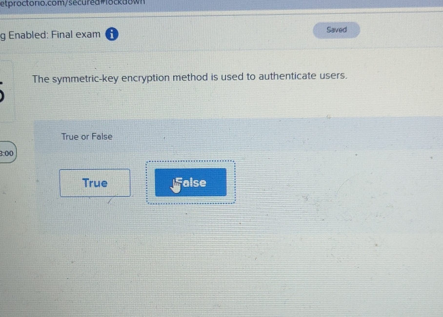 g Enabled: Final exam The symmetric - key