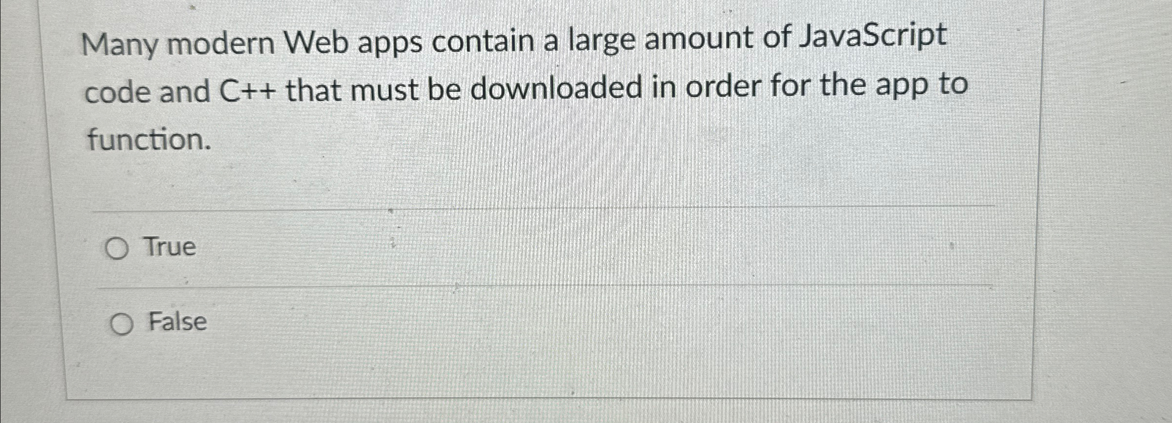 Many modern Web apps contain a large amount of