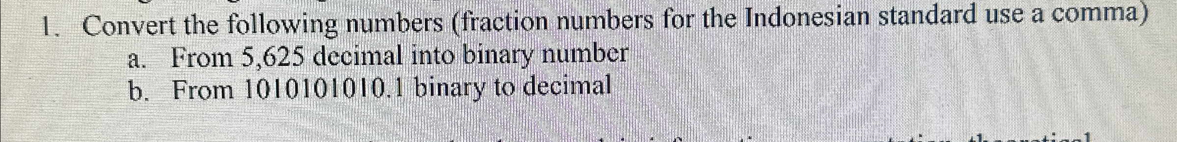 Convert the following numbers ( fraction numbers