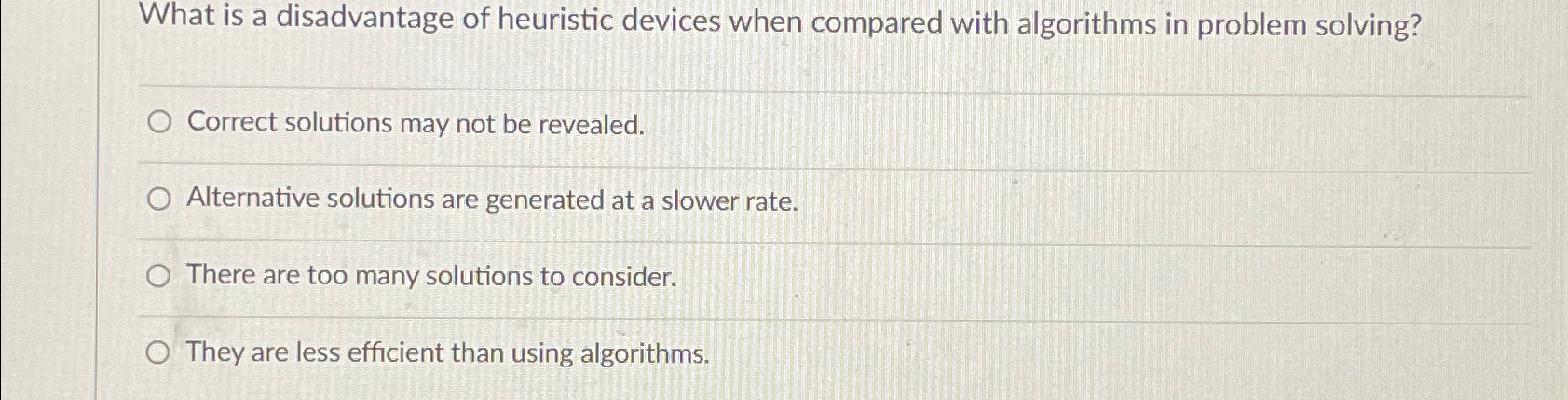 What is a disadvantage of heuristic devices when