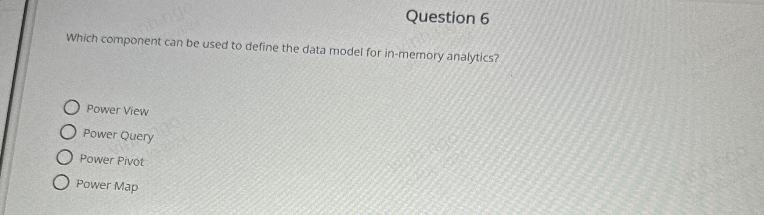 Question 6 Which component can be used to define
