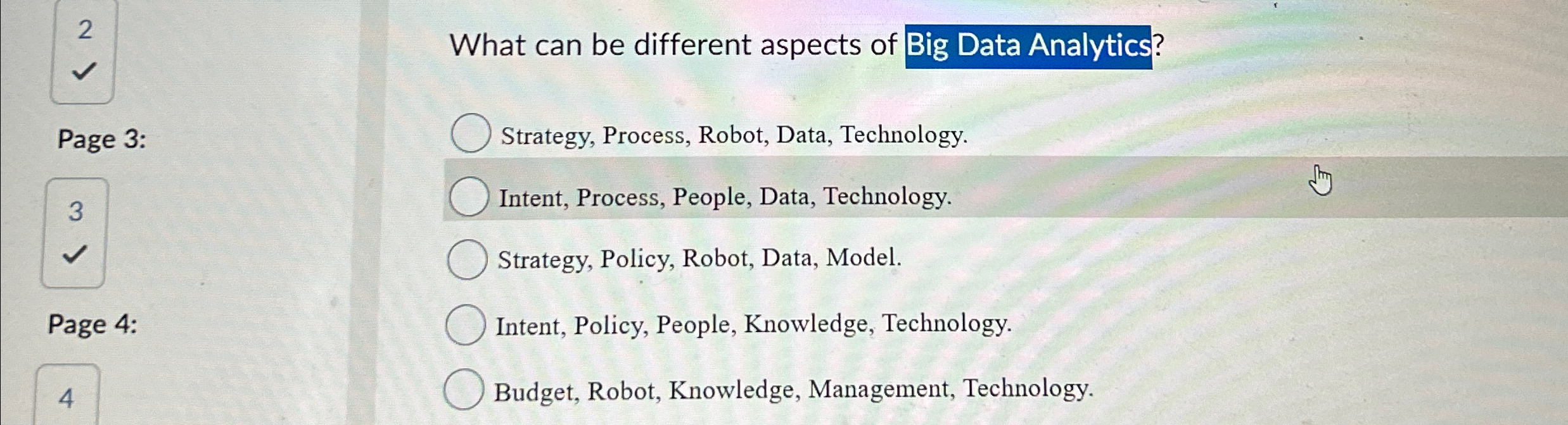 2 What can be different aspects of Big Data