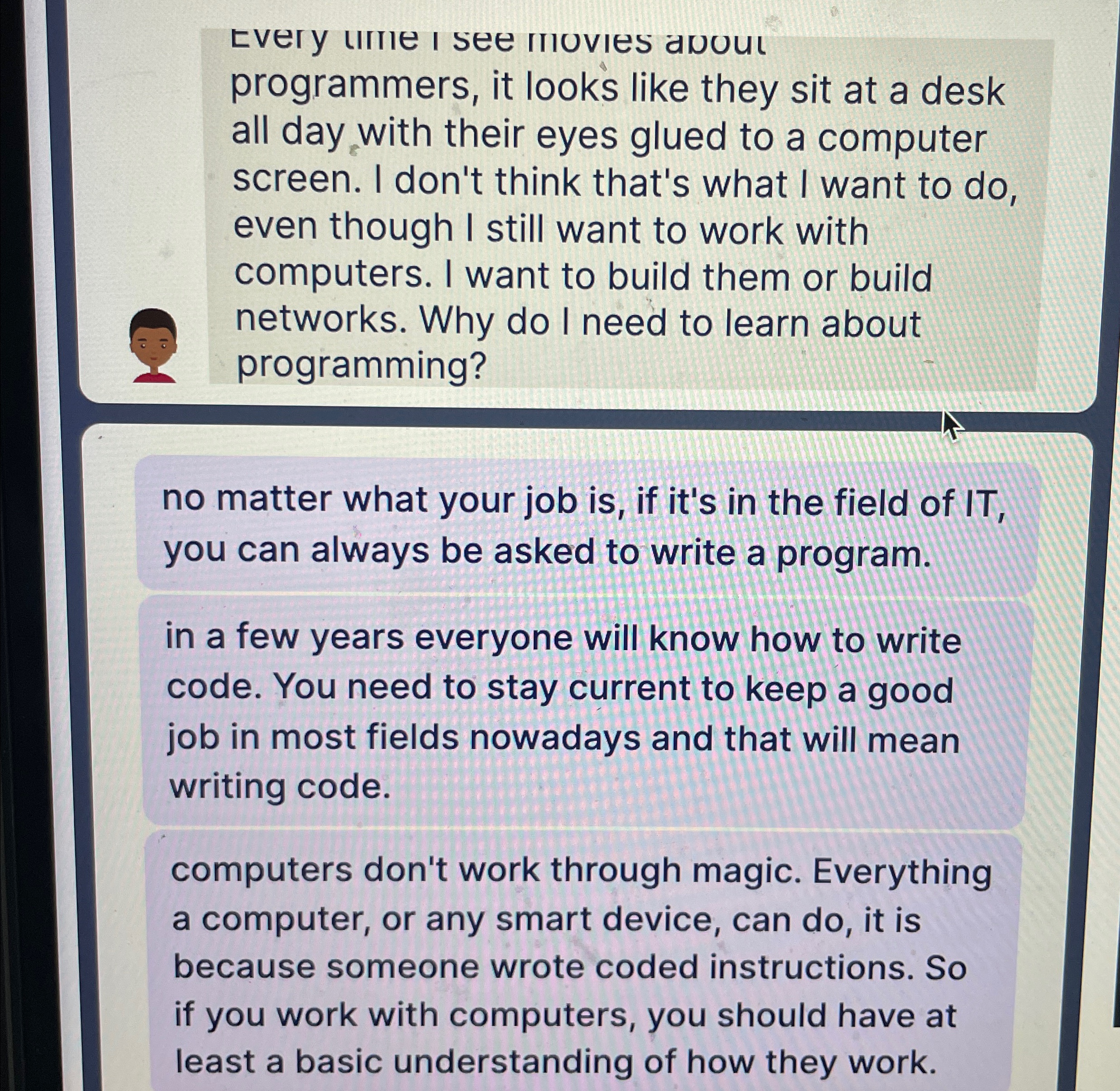 very mme I see movies anoul programmers, it looks