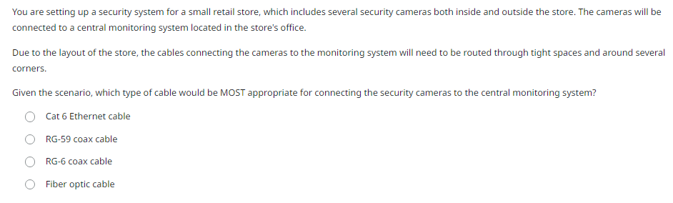 You are setting up a security system for a small