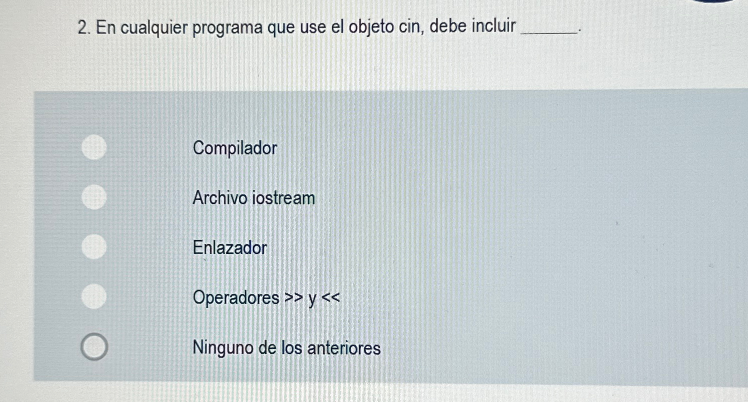 En cualquier programa que use el objeto cin, debe