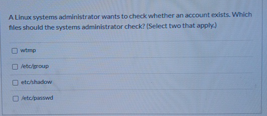A Linux systems administrator wants to check