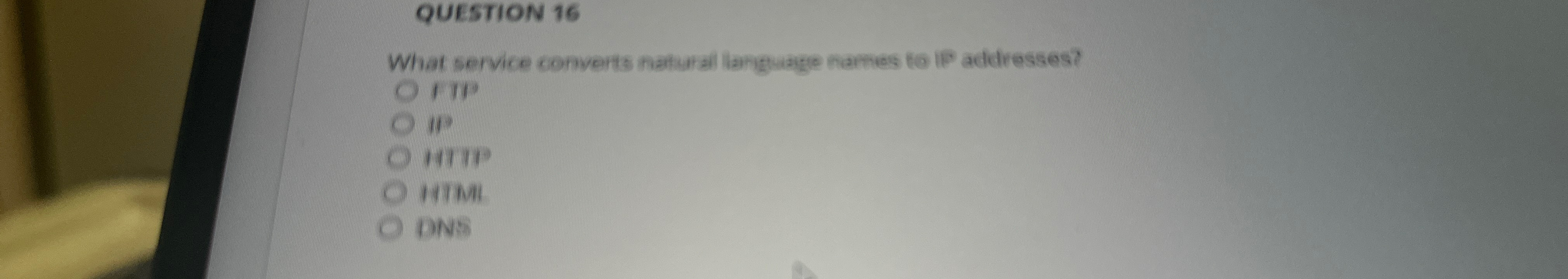 QUESTION 1 6 What service converts Natural