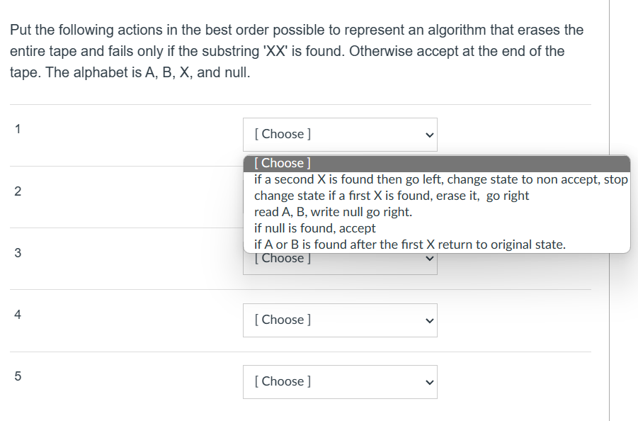Put the following actions in the best order