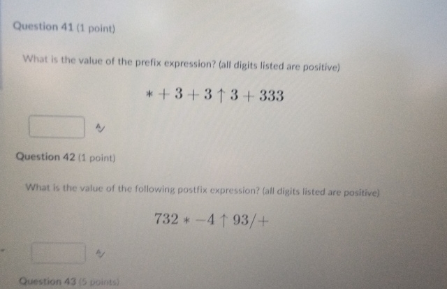 Question 4 1 ( 1 point ) What is the value of the