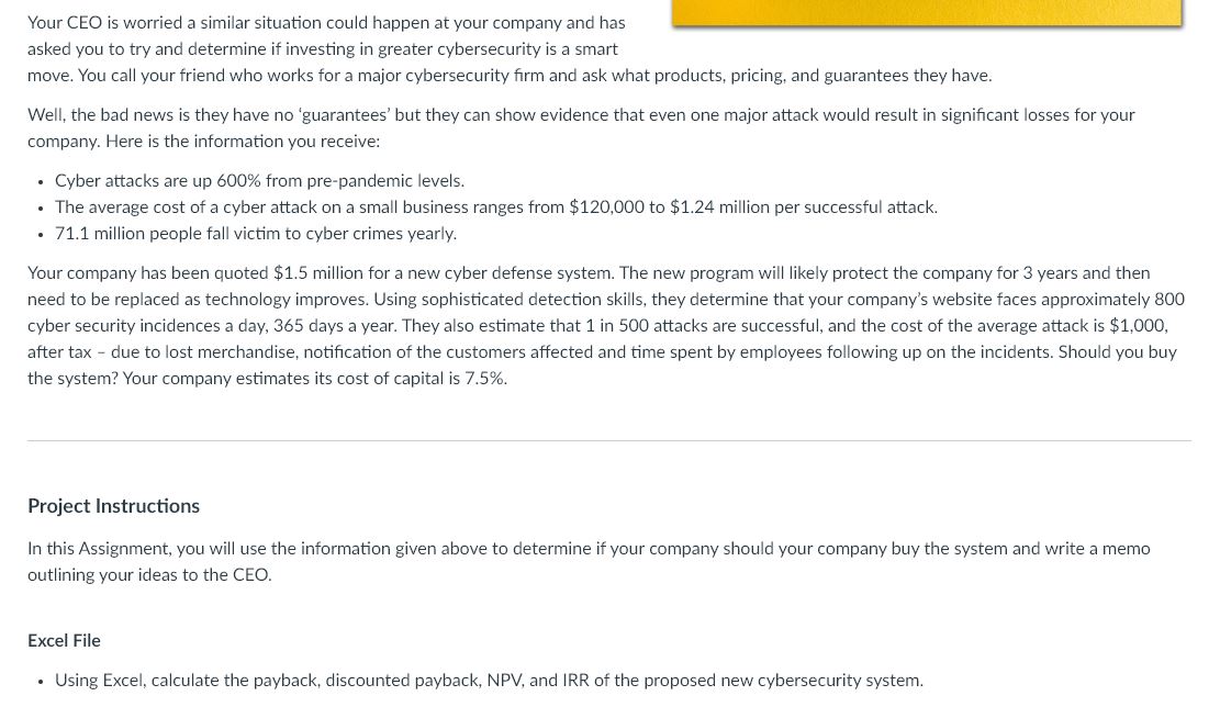 PLEASE FILL THIS OUT IN EXCEL - calculate the