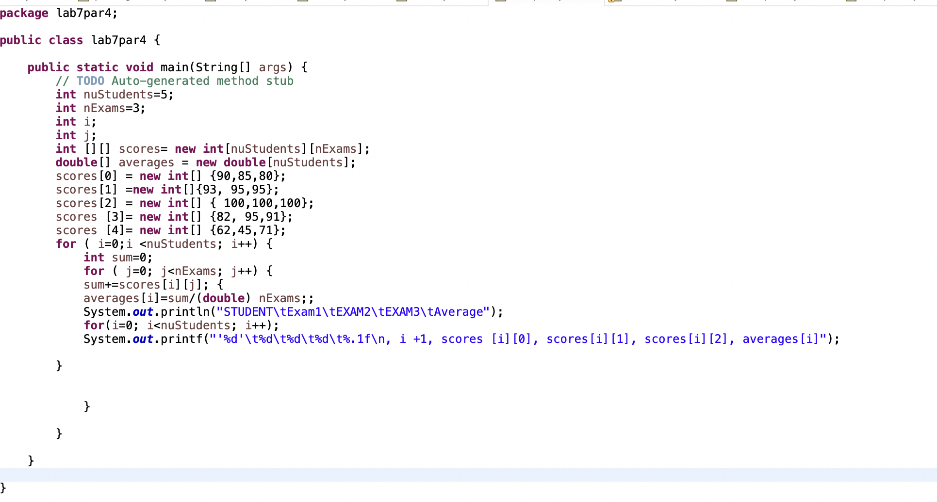 Hi My scores are not printing as an array and i