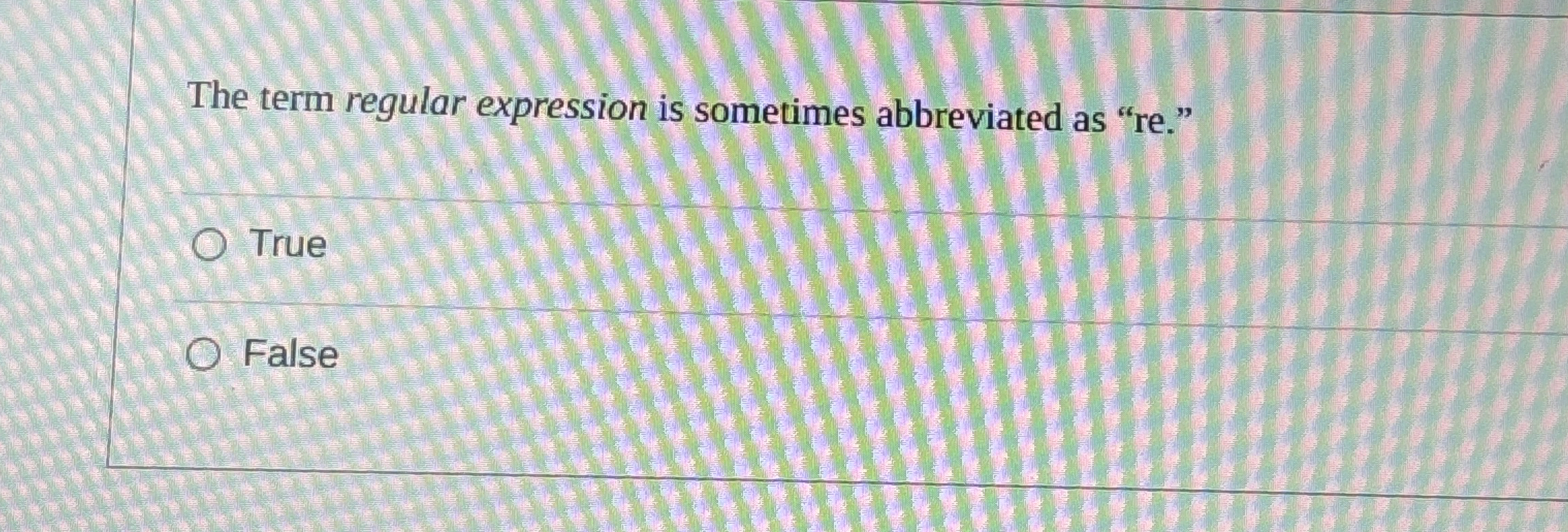 The term regular expression is sometimes