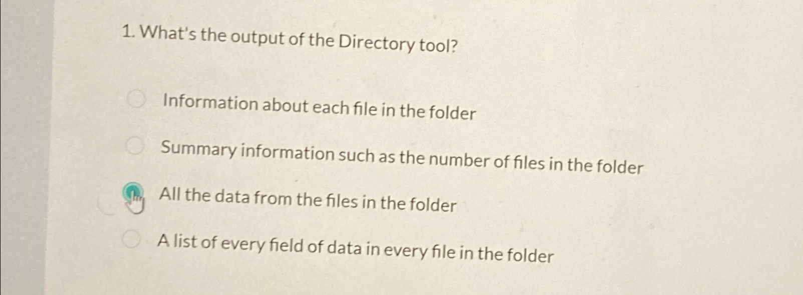 What's the output of the Directory tool?