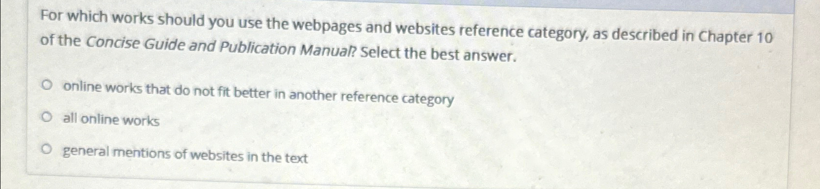 For which works should you use the webpages and
