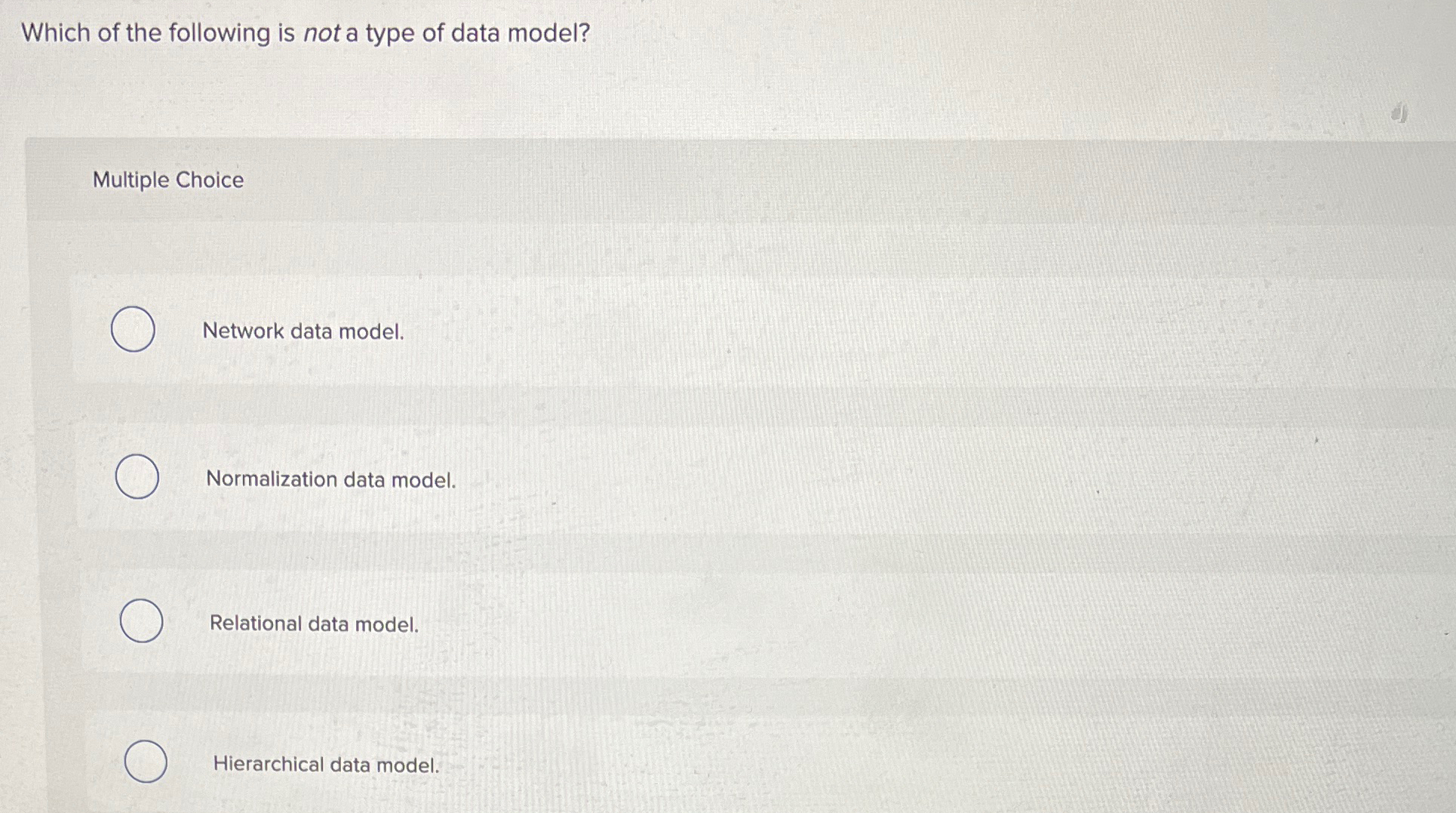 Which of the following is not a type of data