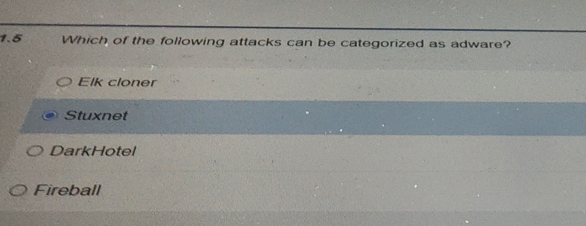 Which of the following attacks can be categorized