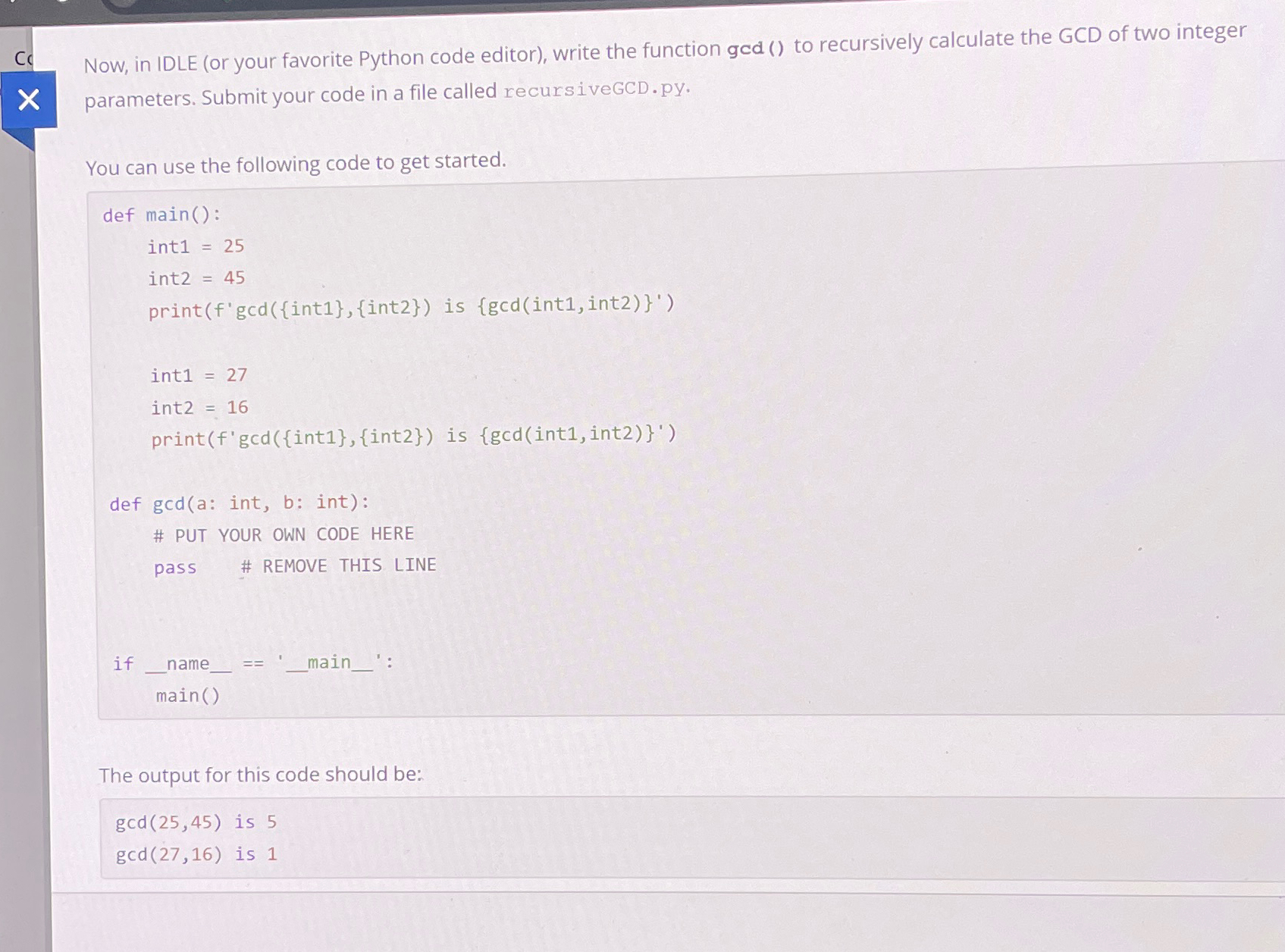 c c Now, in IDLE ( or your favorite Python code