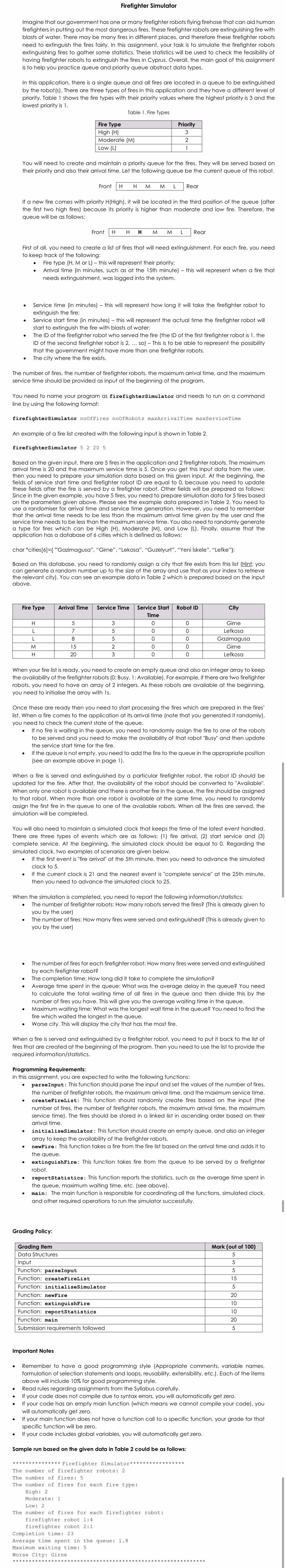 Write a c programing code use the this photo and