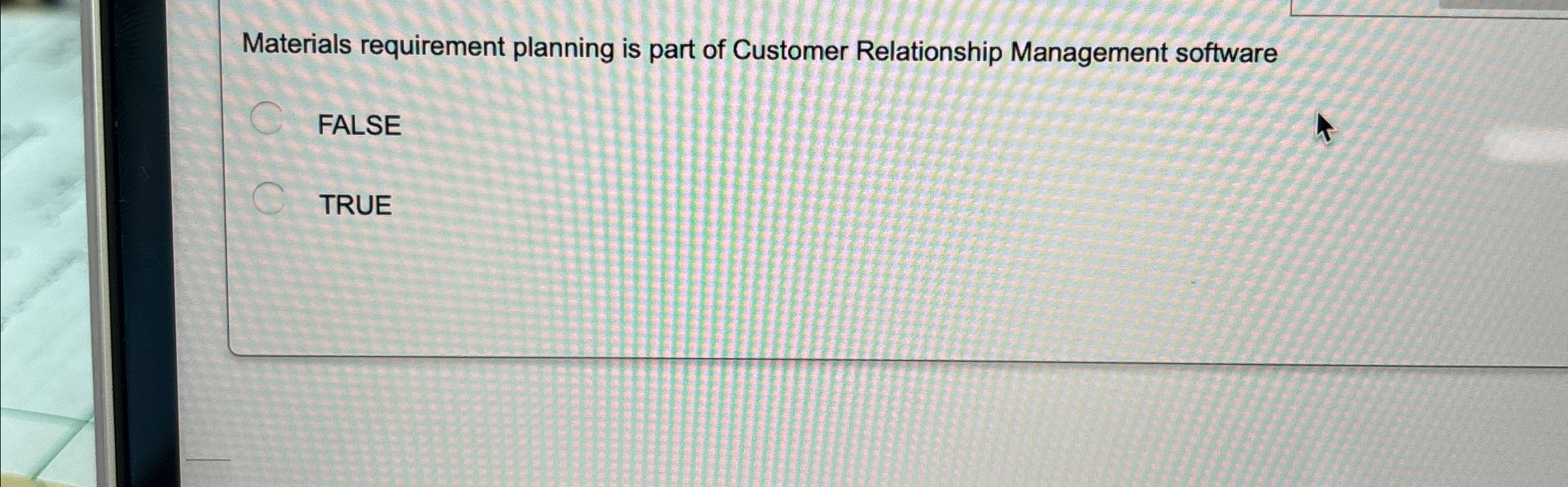 Materials requirement planning is part of