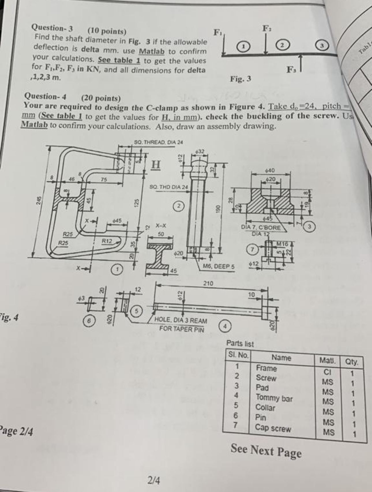 Question - 3 ( 1 0 points ) Find the shaft