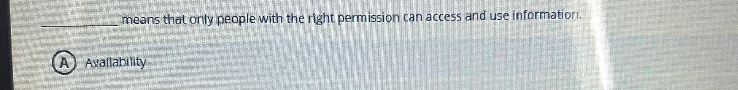 q , means that only people with the right