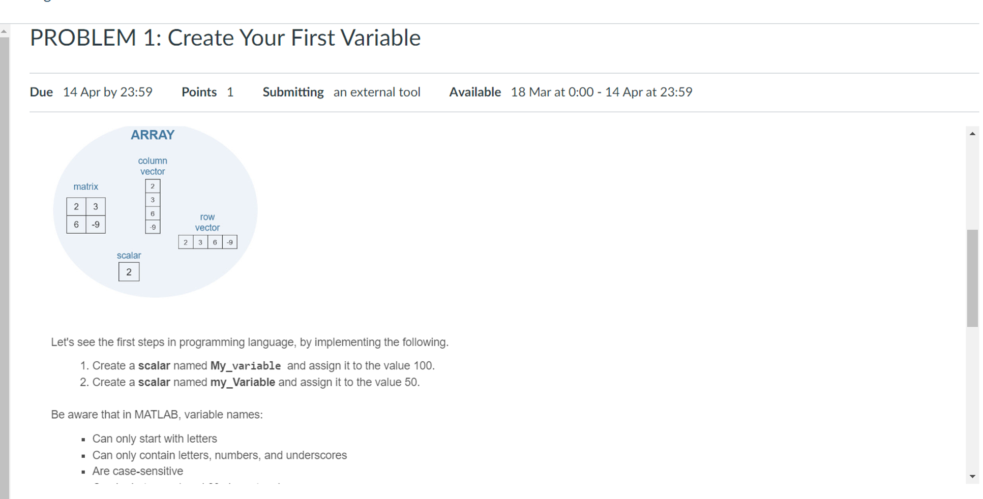 Let's see the first steps in programming