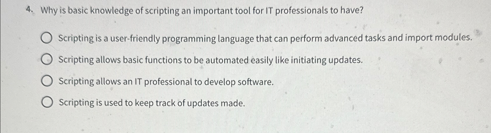 Why is basic knowledge of scripting an important