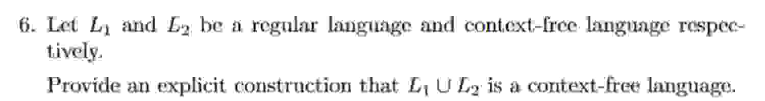 Let L 1 and L 2 be a regular language and context