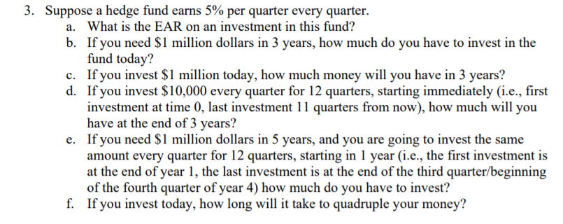 Finance problem: suppose a hedge fund earns 5%