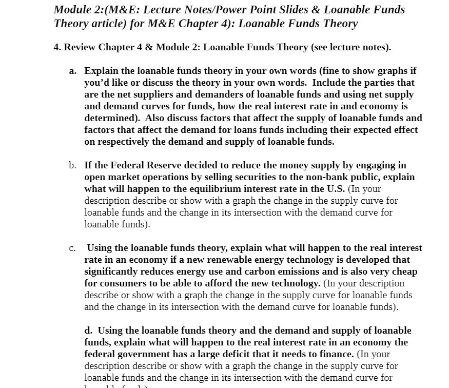 Module 2:(M&E: Lecture NotesfPower Point Slides