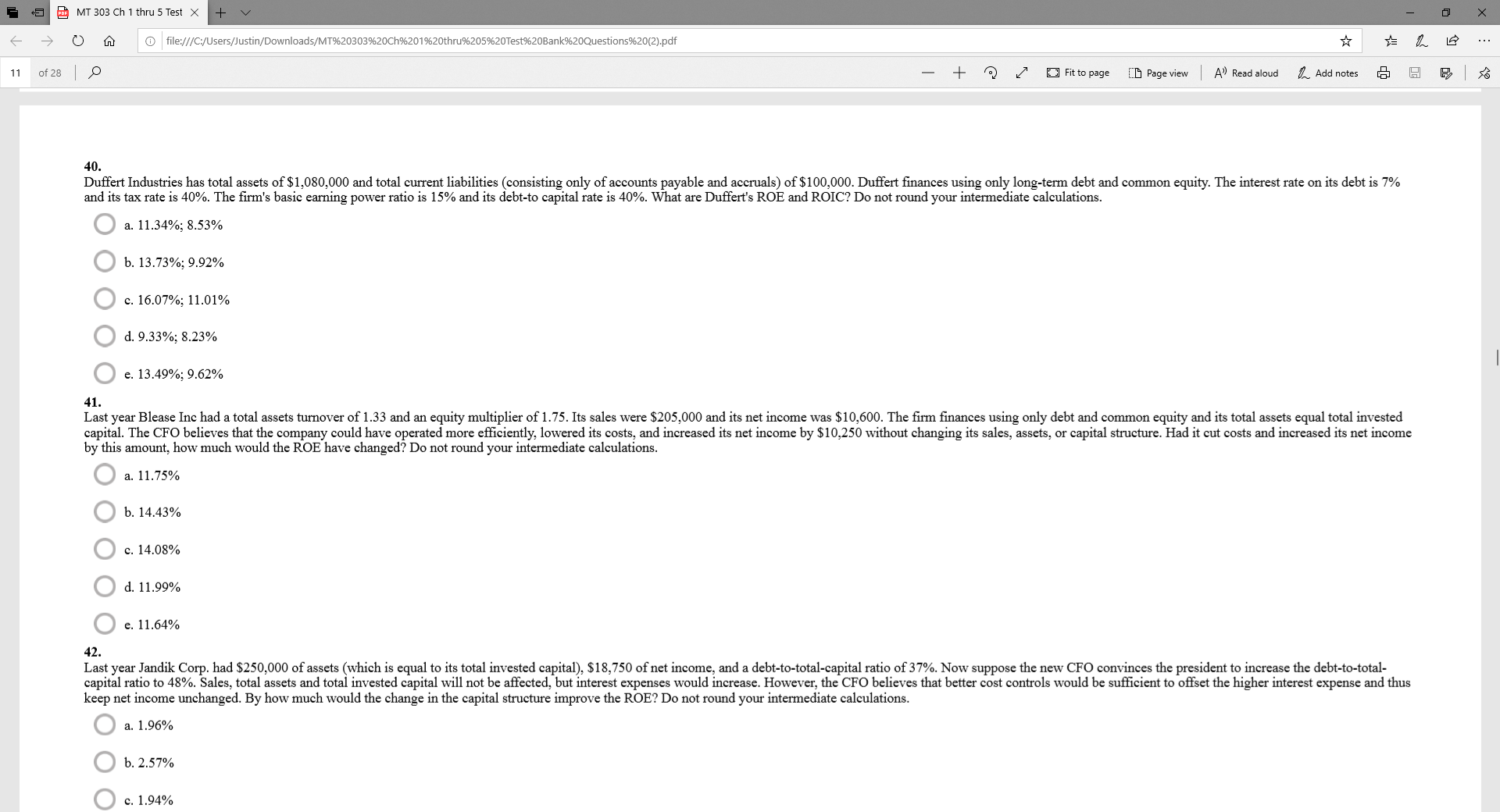 Hello I am stuck on problems 40 and 41, the