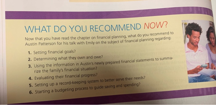 WHAT DO YOU RECOMMEND NOW? Now that you have read