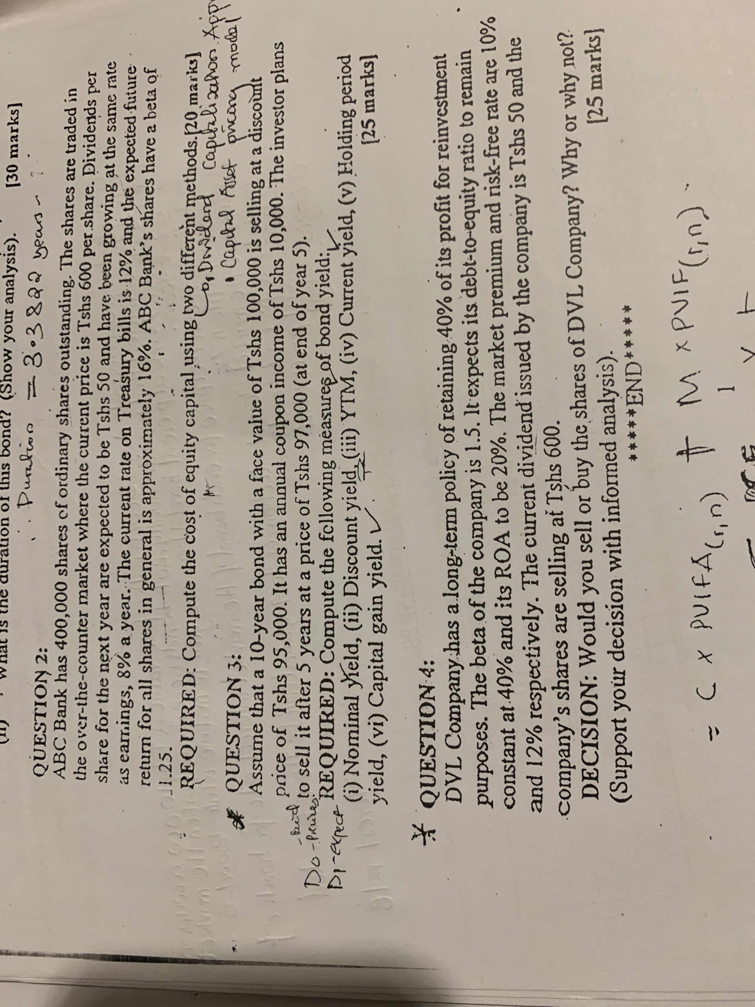 please help question number three; compute for