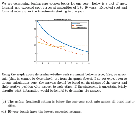 We are considering buying zero coupon bonds for