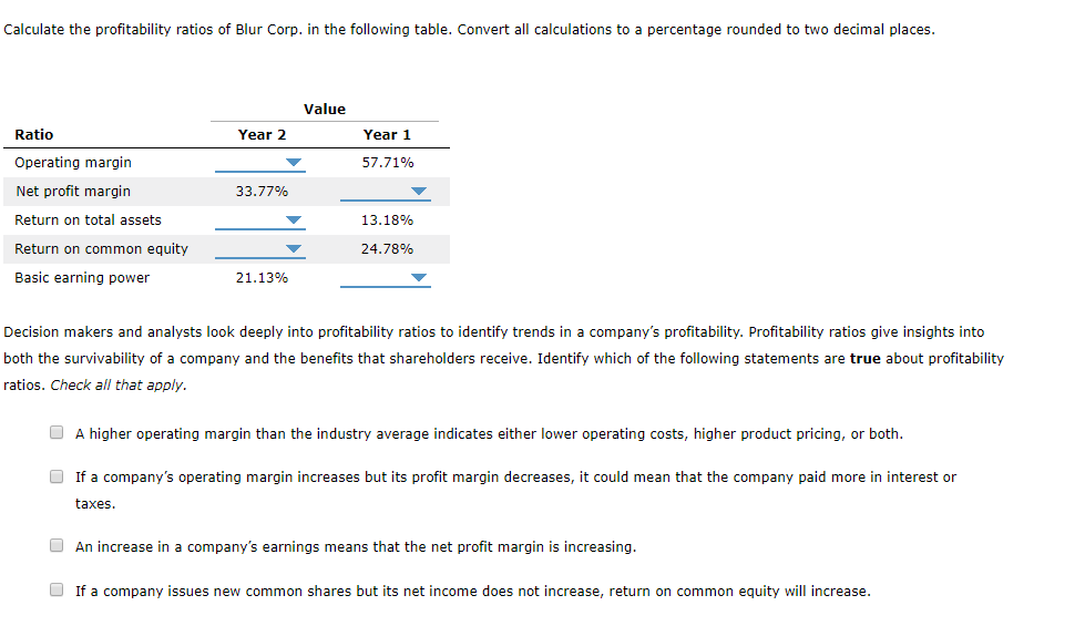 please help me out 6. Profitability ratios
