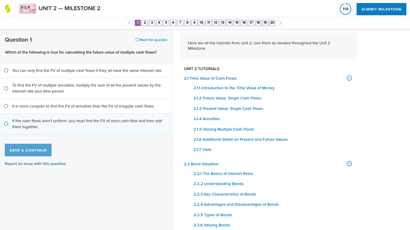 UNIT 2 - MILESTONE 2 114 SUBMIT MILESTONE < 1 2 3