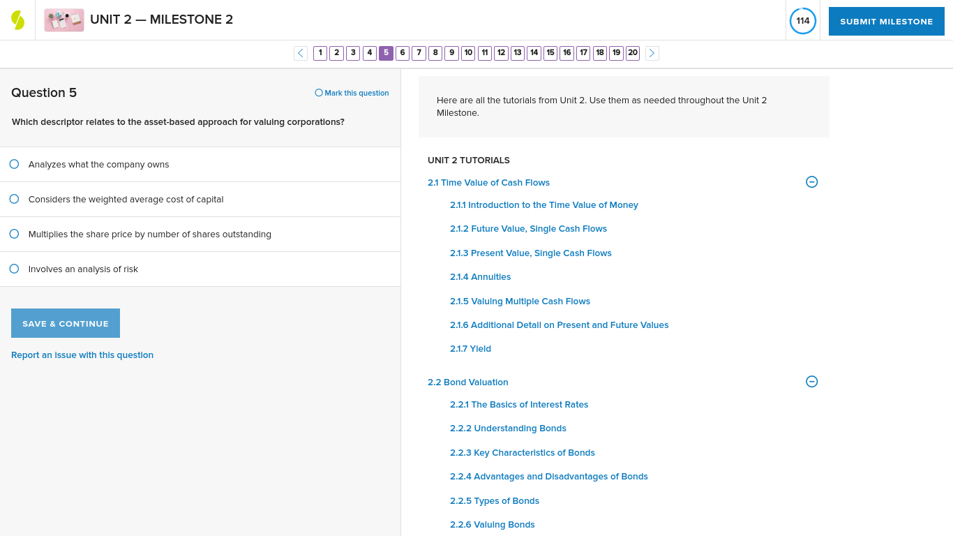 UNIT 2 - MILESTONE 2 114 SUBMIT MILESTONE < 1 2 3