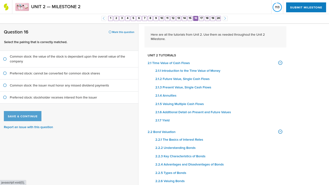 UNIT 2 - MILESTONE 2 114 SUBMIT MILESTONE < 1 2 3