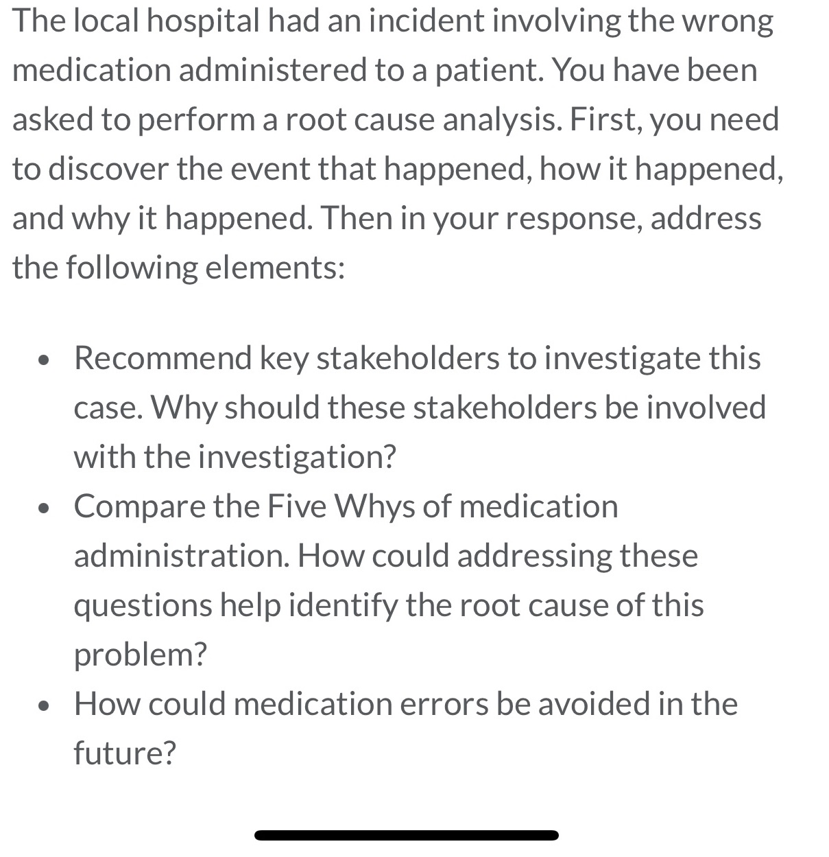 The local hospital had an incident involving the