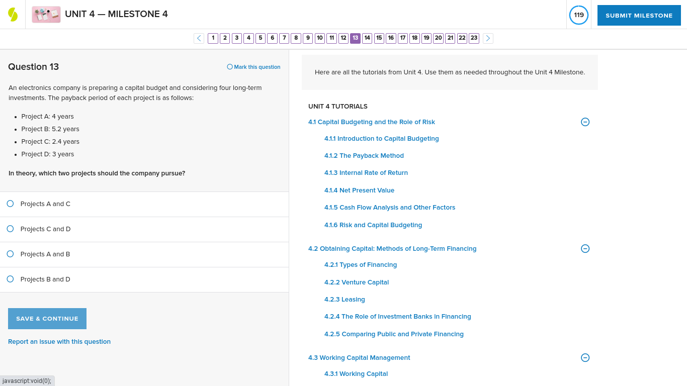 UNIT 4 - MILESTONE 4 120 SUBMIT MILESTONE < 1 2 3
