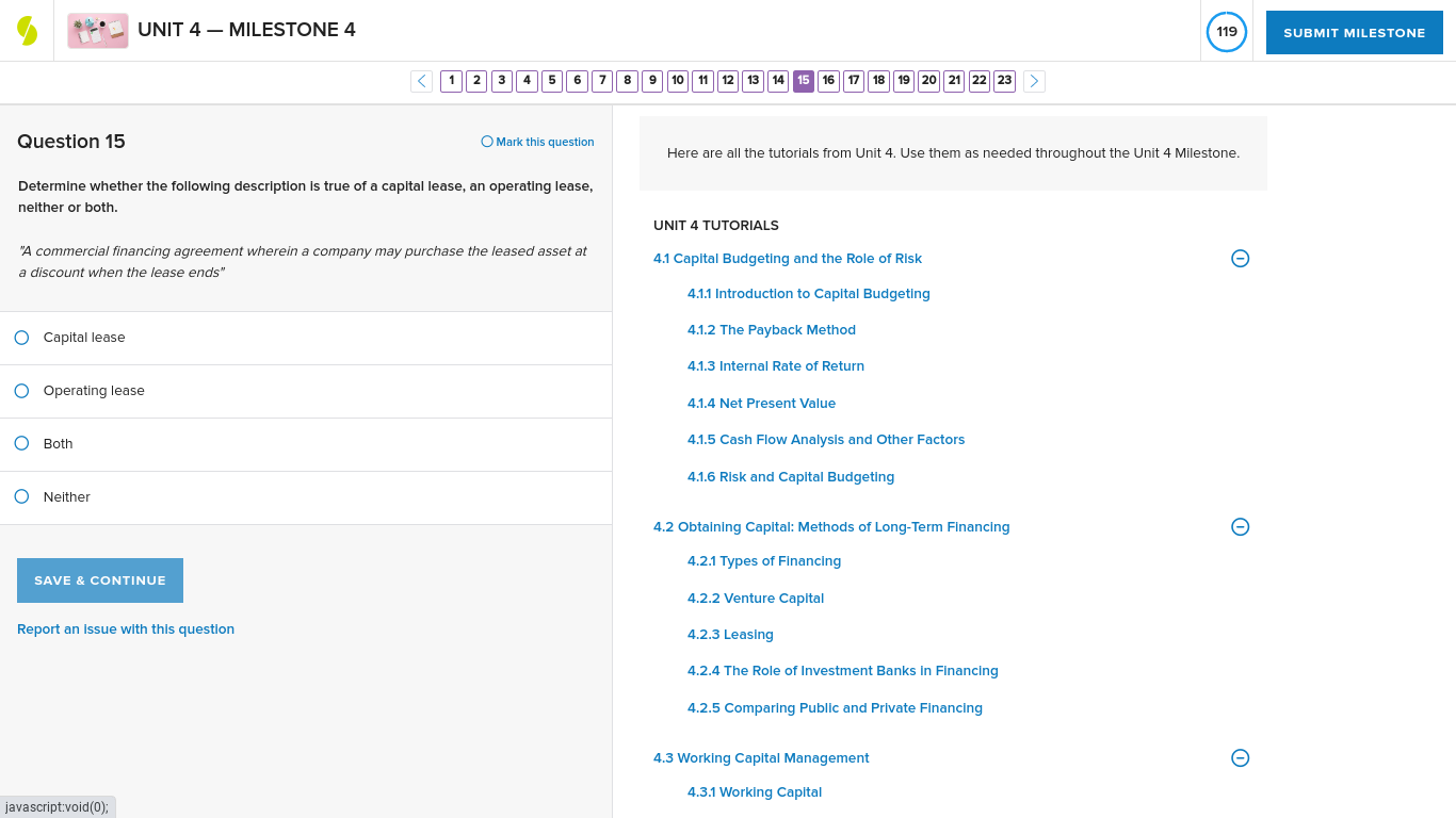 UNIT 4 - MILESTONE 4 120 SUBMIT MILESTONE < 1 2 3