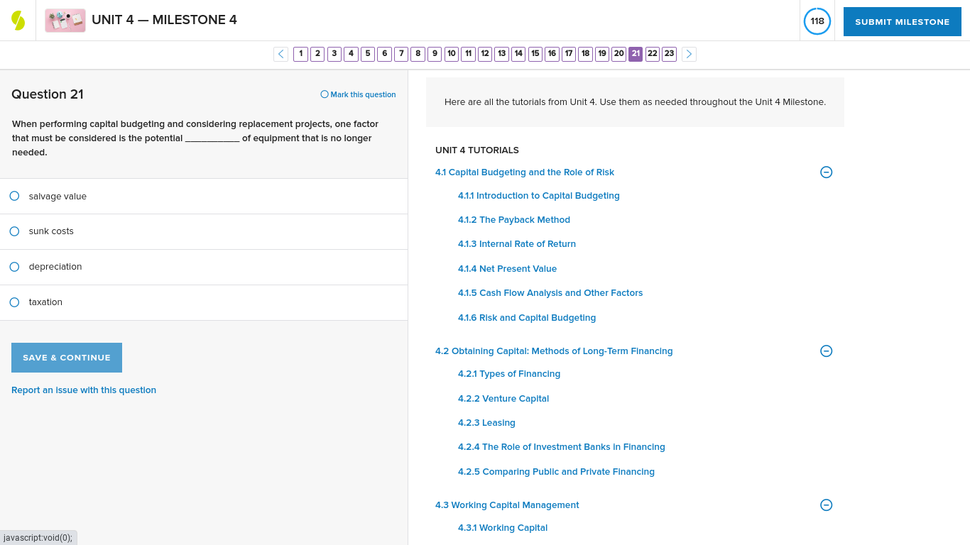 UNIT 4 - MILESTONE 4 120 SUBMIT MILESTONE < 1 2 3