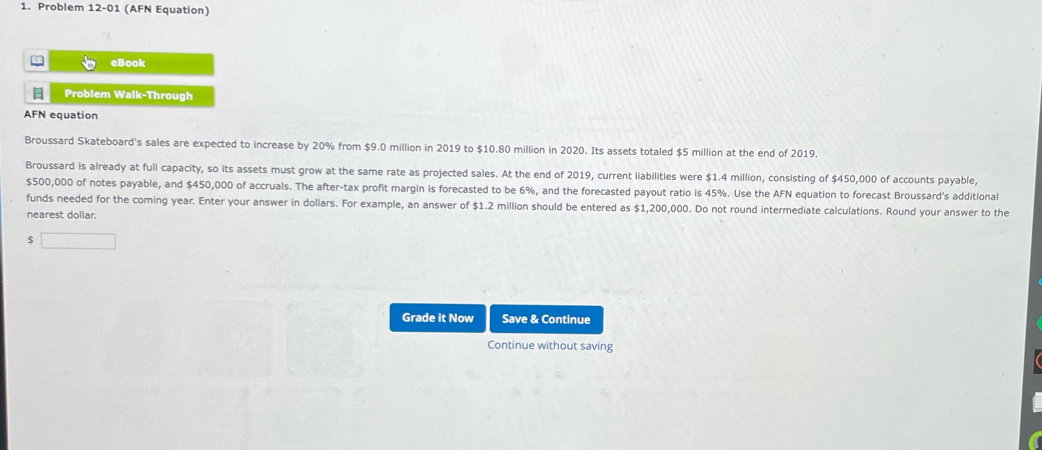 1. Problem 1201 (AFN Equation) m E Problem
