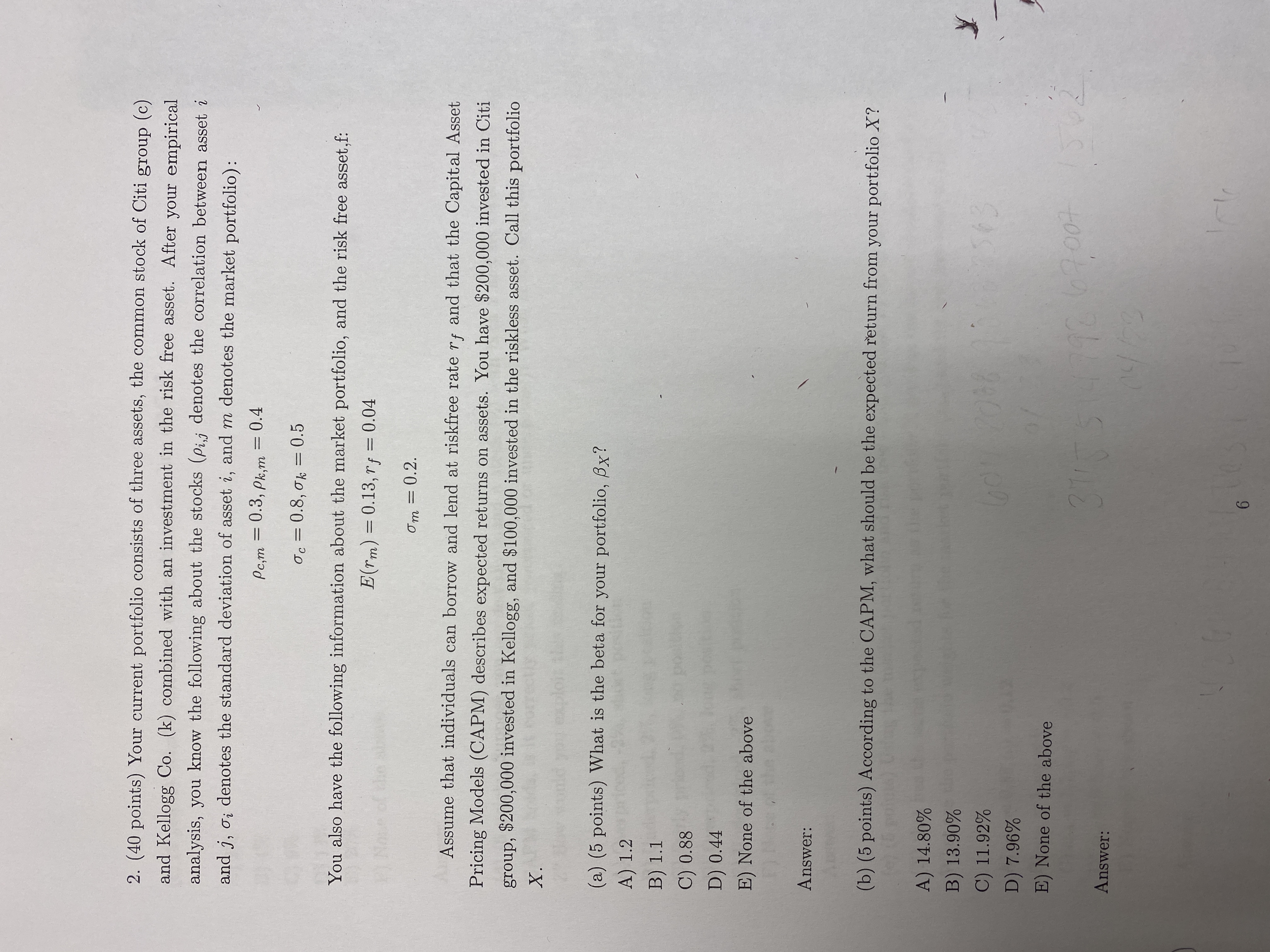 I need help solving this hmw problem 2. (40