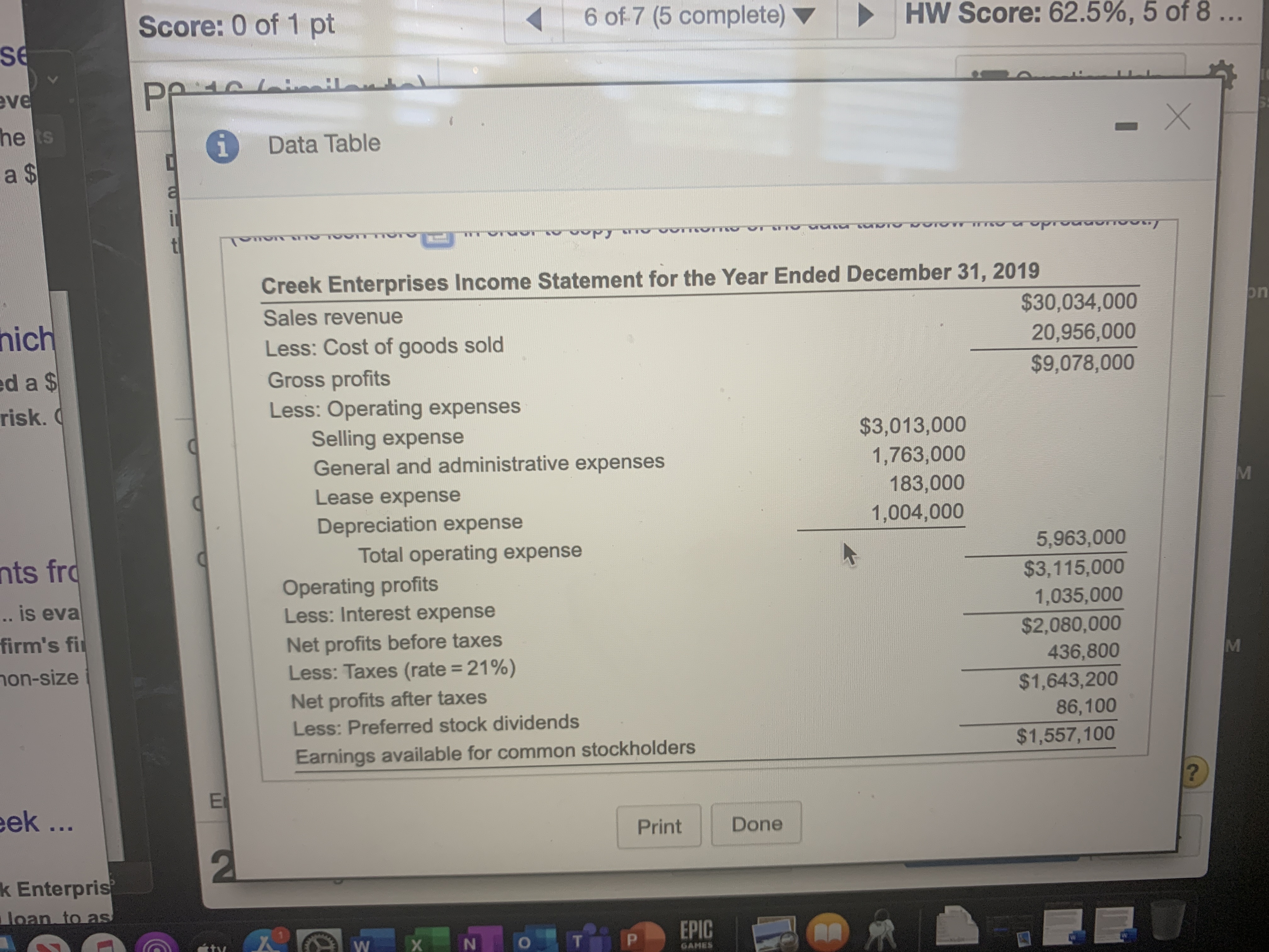 I need the fixed payment coverage ratio The