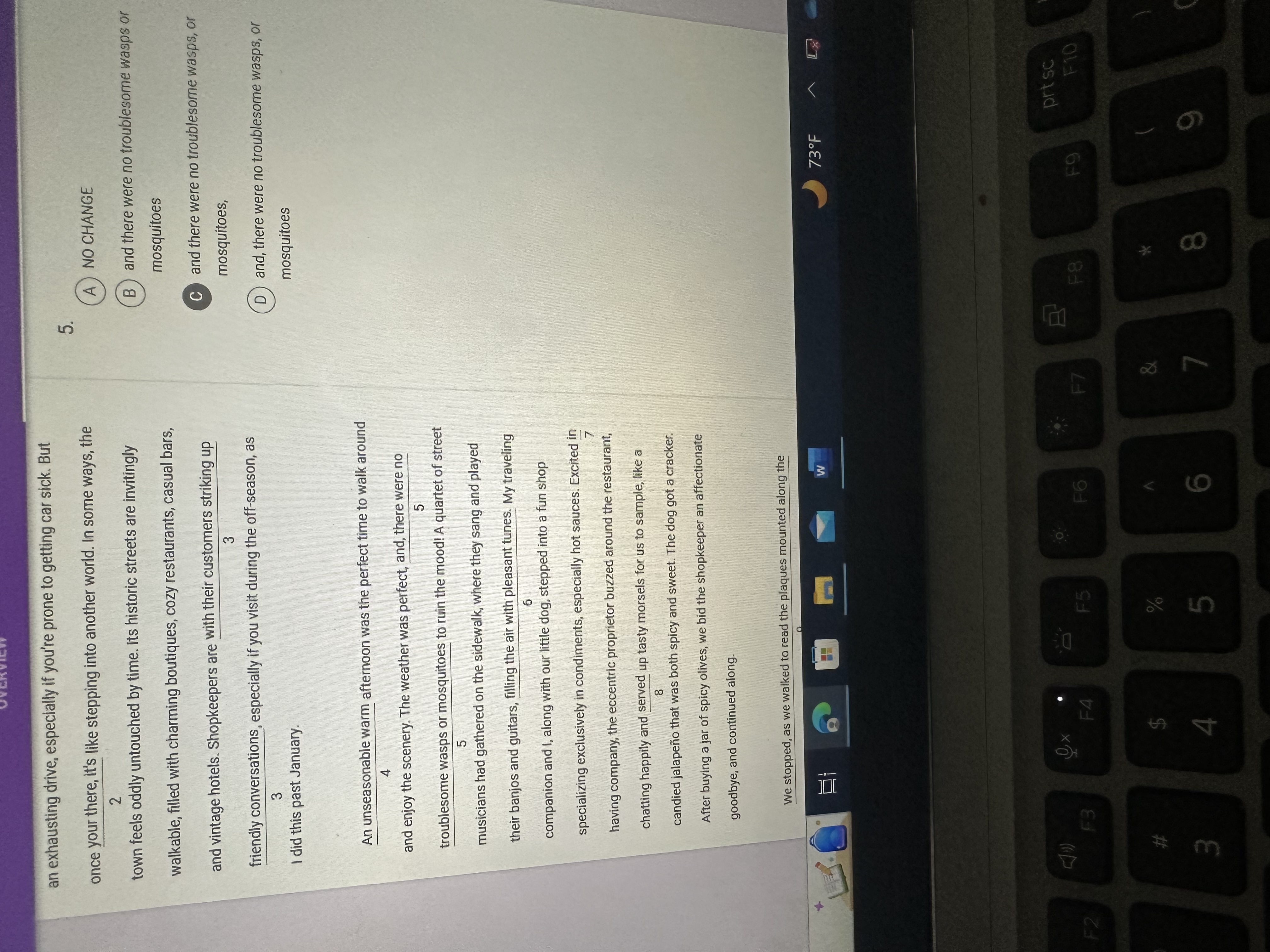 PRACTICE OVERVIEW We stopped, as we walked to